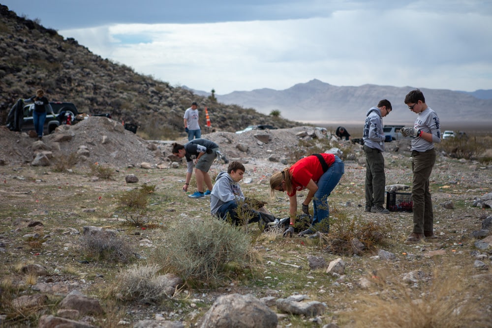 cleaning up the desert