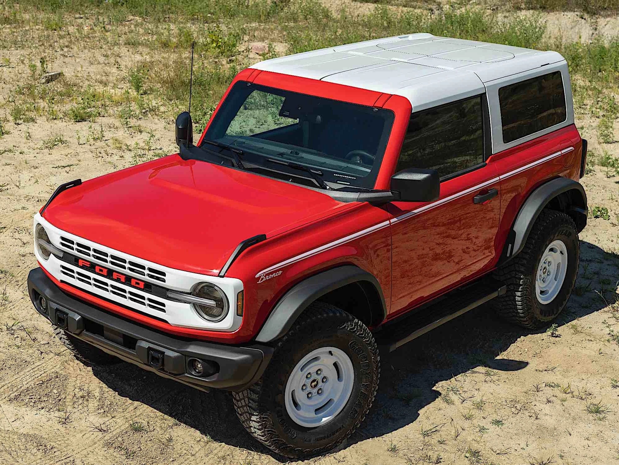 A red 2023 Ford Bronco