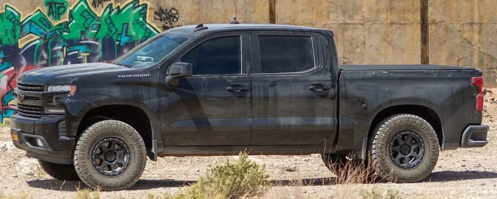 2019 Chevrolet Silverado on a rocky terrain.