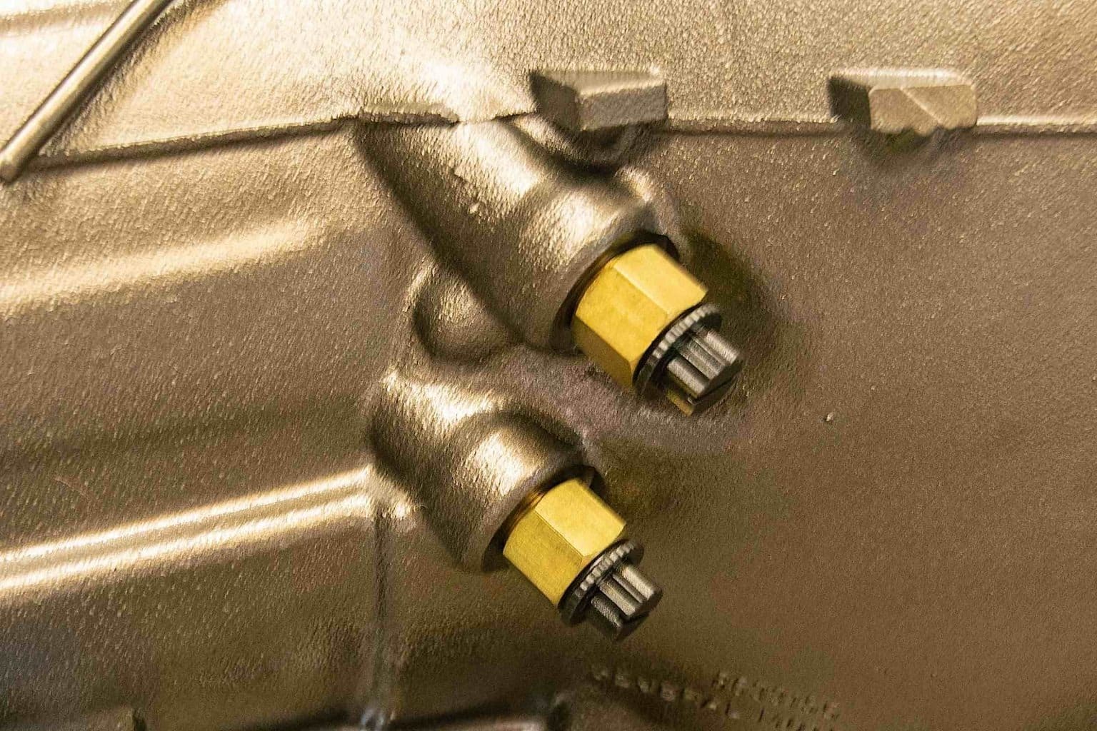 nuts and bots in a drive train.